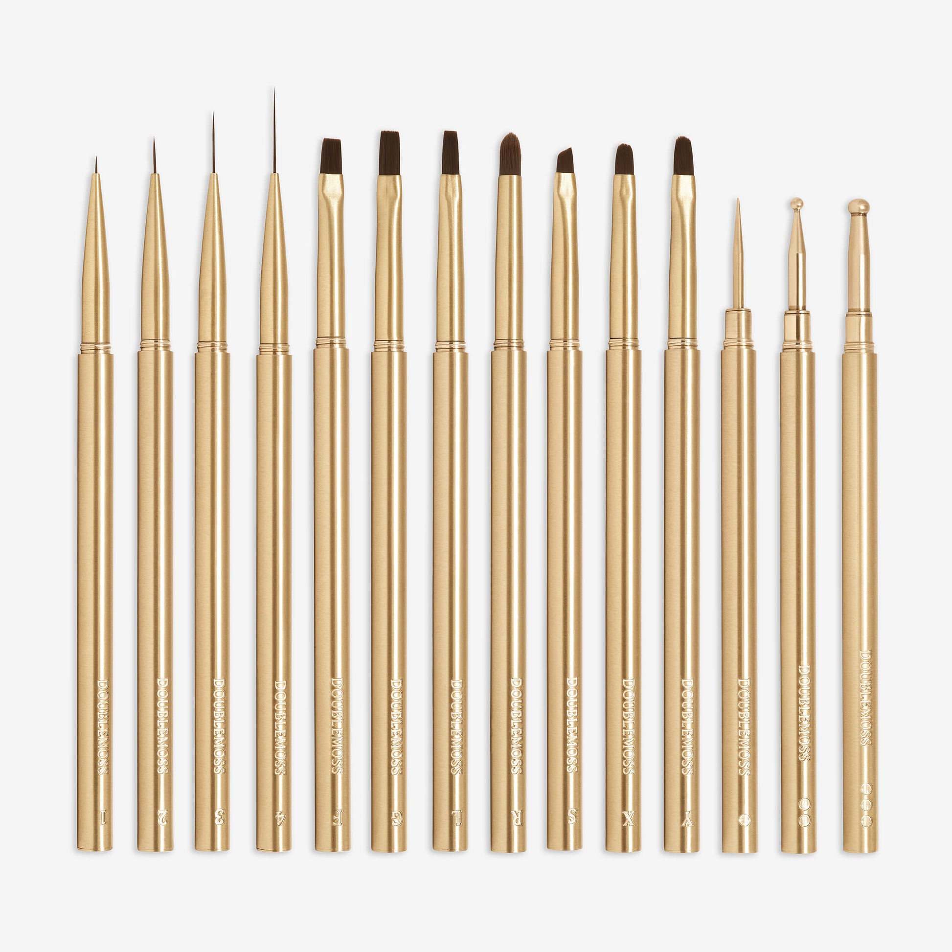 The Arte 1 Brush is a Nail Art Brushes -Brass -Brush- made by Doublemoss Arte